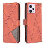Custodia per telefono in pelle con struttura a rombo con fibbia magnetica, For vivo Y02 4G, For Xiaomi Redmi 12C, For Xiaomi Redmi K60 / K60 Pro, For Xiaomi Redmi Note 12 Pro+ Global