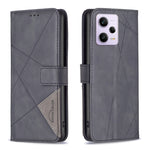 Custodia per telefono in pelle con struttura a rombo con fibbia magnetica, For vivo Y02 4G, For Xiaomi Redmi 12C, For Xiaomi Redmi K60 / K60 Pro, For Xiaomi Redmi Note 12 Pro+ Global