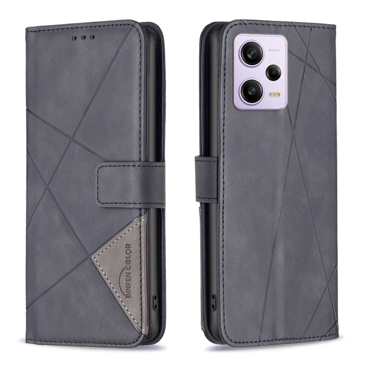 Custodia per telefono in pelle con struttura a rombo con fibbia magnetica, For vivo Y02 4G, For Xiaomi Redmi 12C, For Xiaomi Redmi K60 / K60 Pro, For Xiaomi Redmi Note 12 Pro+ Global