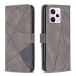 Custodia per telefono in pelle con struttura a rombo con fibbia magnetica, For Xiaomi Redmi Note 12 Pro 5G Global, For Xiaomi Redmi Note 12 Global