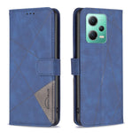 Custodia per telefono in pelle con struttura a rombo con fibbia magnetica, For Xiaomi Redmi Note 12 Pro 5G Global, For Xiaomi Redmi Note 12 Global