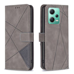 Custodia per telefono in pelle con struttura a rombo con fibbia magnetica, For Xiaomi Redmi Note 12 Pro 5G Global, For Xiaomi Redmi Note 12 Global