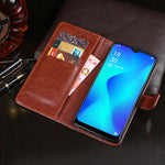 idewei Custodia in pelle a vibrazione orizzontale Crazy Horse Texture con supporto e slot per carte e portafoglio, For OPPO A1K, For OPPO A3S, For OPPO A5 (2020)