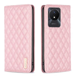 Custodia per telefono a conchiglia in pelle magnetica Diamond Lattice, For vivo Y02 4G, For Xiaomi Redmi 12C, For Xiaomi Redmi K60 / K60 Pro, For Xiaomi Redmi Note 12 Pro+ Global