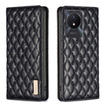 Custodia per telefono a conchiglia in pelle magnetica Diamond Lattice, For vivo Y02 4G, For Xiaomi Redmi 12C, For Xiaomi Redmi K60 / K60 Pro, For Xiaomi Redmi Note 12 Pro+ Global