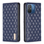 Custodia per telefono a conchiglia in pelle magnetica Diamond Lattice, For vivo Y02 4G, For Xiaomi Redmi 12C, For Xiaomi Redmi K60 / K60 Pro, For Xiaomi Redmi Note 12 Pro+ Global