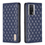 Custodia per telefono a conchiglia in pelle magnetica Diamond Lattice, For vivo Y02 4G, For Xiaomi Redmi 12C, For Xiaomi Redmi K60 / K60 Pro, For Xiaomi Redmi Note 12 Pro+ Global