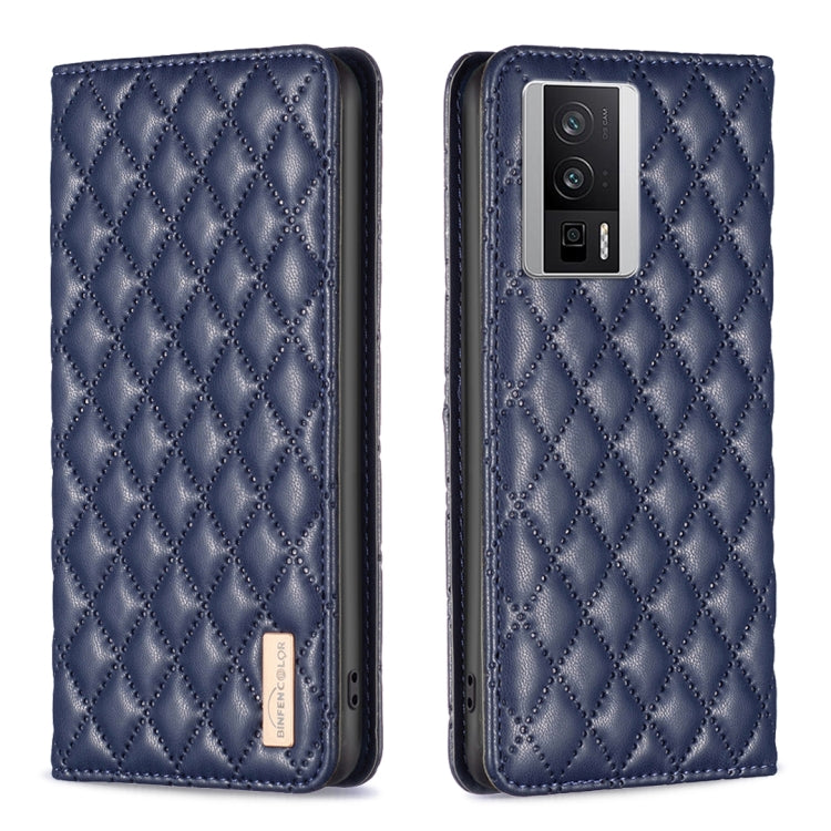 Custodia per telefono a conchiglia in pelle magnetica Diamond Lattice, For vivo Y02 4G, For Xiaomi Redmi 12C, For Xiaomi Redmi K60 / K60 Pro, For Xiaomi Redmi Note 12 Pro+ Global
