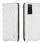 Custodia per telefono a conchiglia in pelle magnetica Diamond Lattice, For vivo Y02 4G, For Xiaomi Redmi 12C, For Xiaomi Redmi K60 / K60 Pro, For Xiaomi Redmi Note 12 Pro+ Global