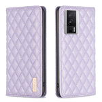 Custodia per telefono a conchiglia in pelle magnetica Diamond Lattice, For vivo Y02 4G, For Xiaomi Redmi 12C, For Xiaomi Redmi K60 / K60 Pro, For Xiaomi Redmi Note 12 Pro+ Global