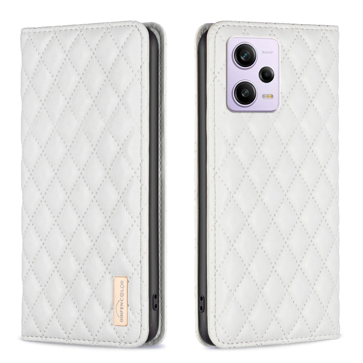 Custodia per telefono a conchiglia in pelle magnetica Diamond Lattice, For vivo Y02 4G, For Xiaomi Redmi 12C, For Xiaomi Redmi K60 / K60 Pro, For Xiaomi Redmi Note 12 Pro+ Global
