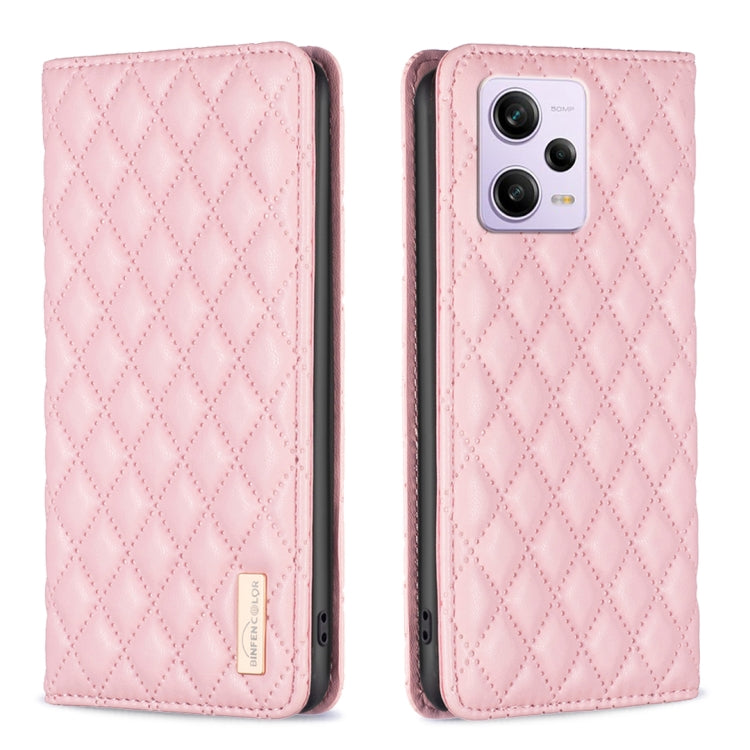 Custodia per telefono a conchiglia in pelle magnetica Diamond Lattice, For vivo Y02 4G, For Xiaomi Redmi 12C, For Xiaomi Redmi K60 / K60 Pro, For Xiaomi Redmi Note 12 Pro+ Global