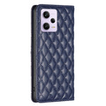 Custodia per telefono a conchiglia in pelle magnetica Diamond Lattice, For Xiaomi Redmi Note 12 Pro 5G Global, For Xiaomi Redmi Note 12 Global