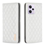 Custodia per telefono a conchiglia in pelle magnetica Diamond Lattice, For Xiaomi Redmi Note 12 Pro 5G Global, For Xiaomi Redmi Note 12 Global