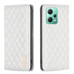 Custodia per telefono a conchiglia in pelle magnetica Diamond Lattice, For Xiaomi Redmi Note 12 Pro 5G Global, For Xiaomi Redmi Note 12 Global