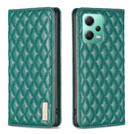 Custodia per telefono a conchiglia in pelle magnetica Diamond Lattice, For Xiaomi Redmi Note 12 Pro 5G Global, For Xiaomi Redmi Note 12 Global