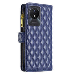 Custodia per telefono a conchiglia in pelle con portafoglio con cerniera Diamond Lattice, For vivo Y02 4G, For Xiaomi Redmi 12C, For Xiaomi Redmi K60 / K60 Pro, For Xiaomi Redmi Note 12 Pro+ Global