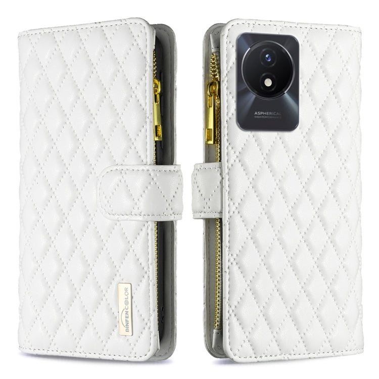 Custodia per telefono a conchiglia in pelle con portafoglio con cerniera Diamond Lattice, For vivo Y02 4G, For Xiaomi Redmi 12C, For Xiaomi Redmi K60 / K60 Pro, For Xiaomi Redmi Note 12 Pro+ Global