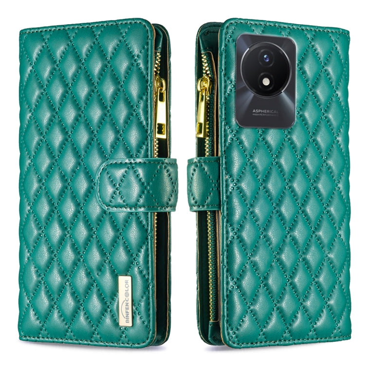 Custodia per telefono a conchiglia in pelle con portafoglio con cerniera Diamond Lattice, For vivo Y02 4G, For Xiaomi Redmi 12C, For Xiaomi Redmi K60 / K60 Pro, For Xiaomi Redmi Note 12 Pro+ Global
