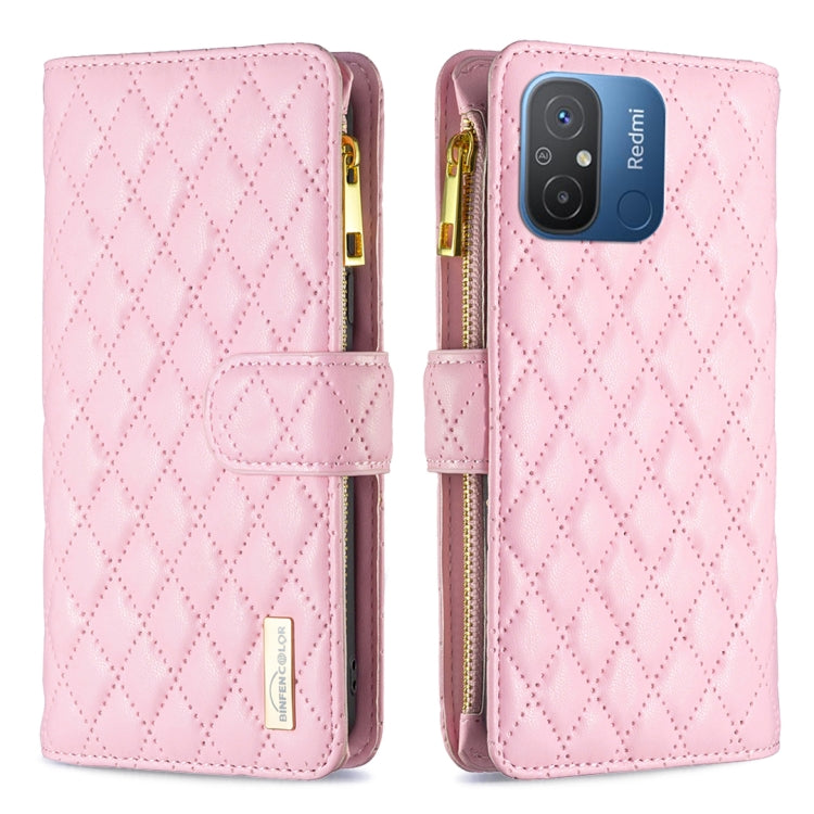 Custodia per telefono a conchiglia in pelle con portafoglio con cerniera Diamond Lattice, For vivo Y02 4G, For Xiaomi Redmi 12C, For Xiaomi Redmi K60 / K60 Pro, For Xiaomi Redmi Note 12 Pro+ Global