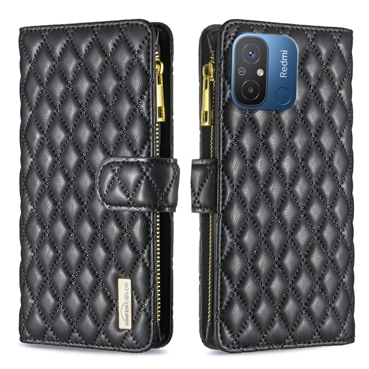 Custodia per telefono a conchiglia in pelle con portafoglio con cerniera Diamond Lattice, For vivo Y02 4G, For Xiaomi Redmi 12C, For Xiaomi Redmi K60 / K60 Pro, For Xiaomi Redmi Note 12 Pro+ Global