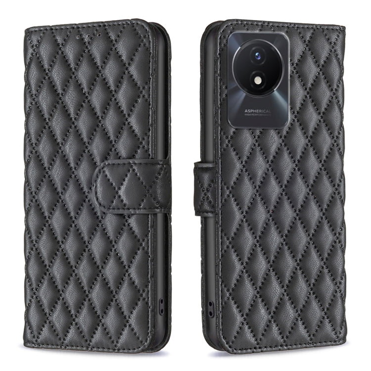 Custodia per telefono a conchiglia in pelle con portafoglio Diamond Lattice, For vivo Y02 4G, For Xiaomi Redmi 12C, For Xiaomi Redmi K60 / K60 Pro, For Xiaomi Redmi Note 12 Pro+ Global