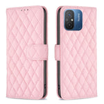 Custodia per telefono a conchiglia in pelle con portafoglio Diamond Lattice, For vivo Y02 4G, For Xiaomi Redmi 12C, For Xiaomi Redmi K60 / K60 Pro, For Xiaomi Redmi Note 12 Pro+ Global