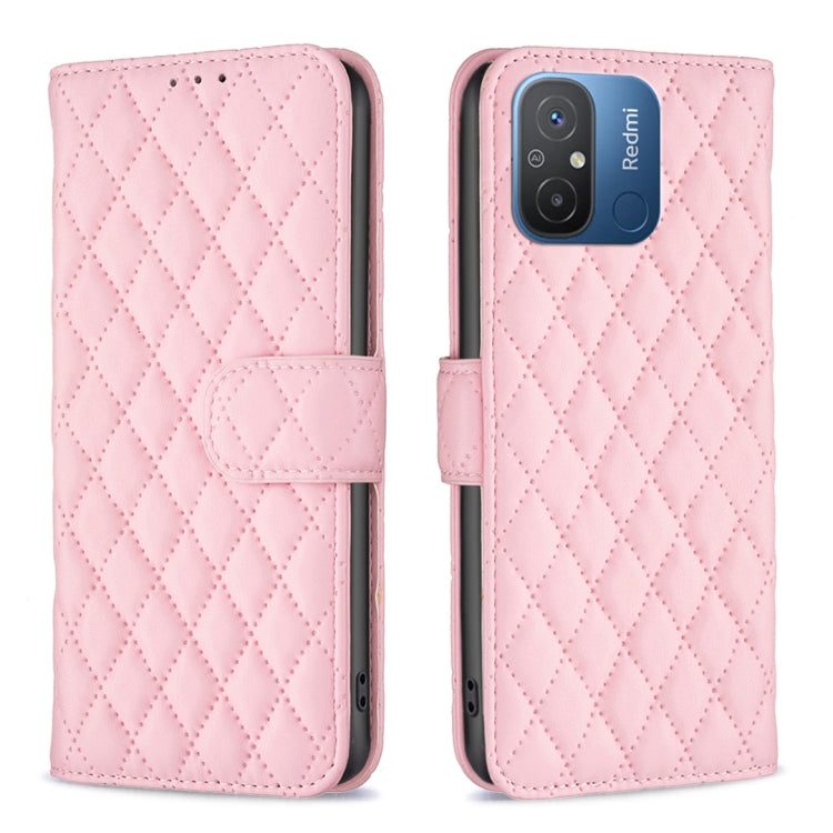 Custodia per telefono a conchiglia in pelle con portafoglio Diamond Lattice, For vivo Y02 4G, For Xiaomi Redmi 12C, For Xiaomi Redmi K60 / K60 Pro, For Xiaomi Redmi Note 12 Pro+ Global