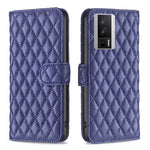 Custodia per telefono a conchiglia in pelle con portafoglio Diamond Lattice, For vivo Y02 4G, For Xiaomi Redmi 12C, For Xiaomi Redmi K60 / K60 Pro, For Xiaomi Redmi Note 12 Pro+ Global