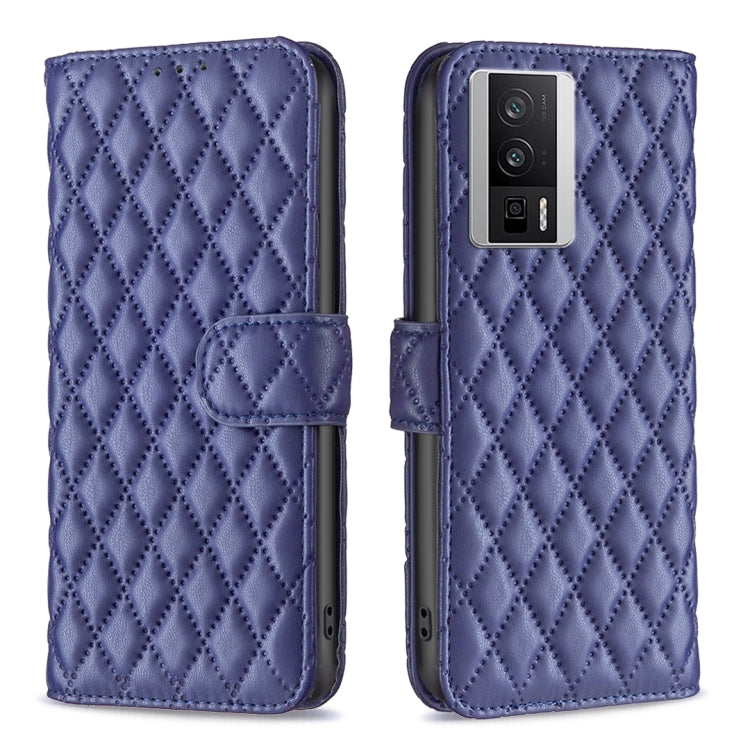 Custodia per telefono a conchiglia in pelle con portafoglio Diamond Lattice, For vivo Y02 4G, For Xiaomi Redmi 12C, For Xiaomi Redmi K60 / K60 Pro, For Xiaomi Redmi Note 12 Pro+ Global
