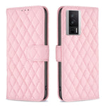 Custodia per telefono a conchiglia in pelle con portafoglio Diamond Lattice, For vivo Y02 4G, For Xiaomi Redmi 12C, For Xiaomi Redmi K60 / K60 Pro, For Xiaomi Redmi Note 12 Pro+ Global