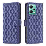 Custodia per telefono a conchiglia in pelle con portafoglio Diamond Lattice, For Xiaomi Redmi Note 12 Pro 5G Global, For Xiaomi Redmi Note 12 Global