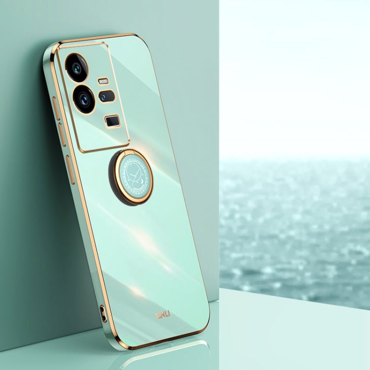 XINLI custodia per telefono in TPU elettrolitico con bordo dritto 6D con supporto per anello, For vivo iQOO 11 Pro 5G, For Xiaomi Redmi 12C 4G, For Xiaomi Redmi Note 12 Pro Speed