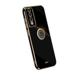 XINLI custodia per telefono in TPU elettrolitico con bordo dritto 6D con supporto per anello, For Honor 80 GT 5G, For Honor 80 Pro Flat