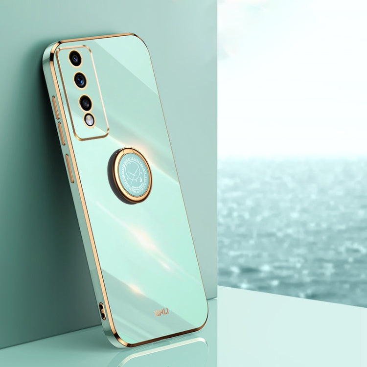 XINLI custodia per telefono in TPU elettrolitico con bordo dritto 6D con supporto per anello, For Honor 80 GT 5G, For Honor 80 Pro Flat