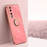 XINLI custodia per telefono in TPU elettrolitico con bordo dritto 6D con supporto per anello, For Honor 80 GT 5G, For Honor 80 Pro Flat