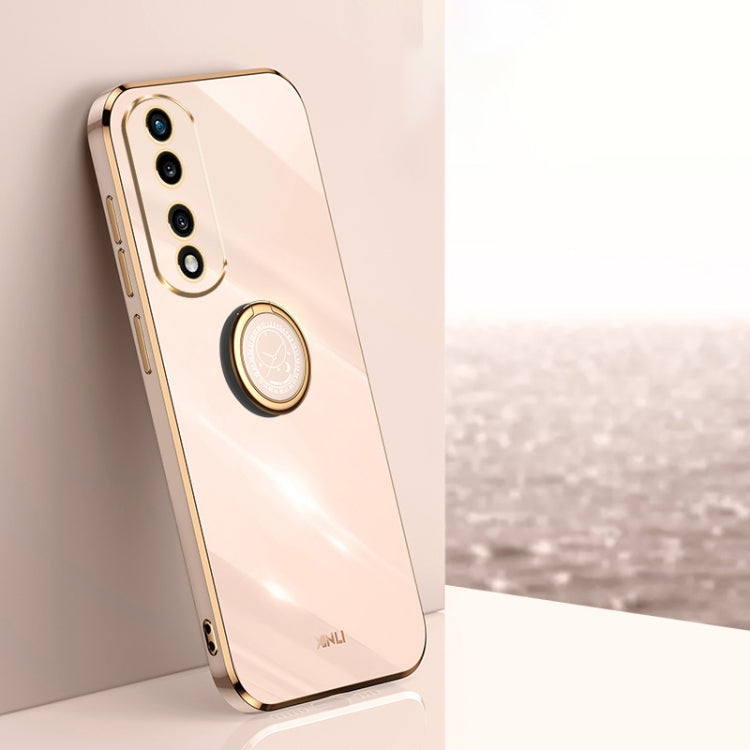 XINLI custodia per telefono in TPU elettrolitico con bordo dritto 6D con supporto per anello, For Honor 80 GT 5G, For Honor 80 Pro Flat