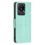 Custodia per telefono in pelle con motivo a due farfalle in rilievo, For vivo Y02 4G, For Xiaomi Redmi 12C, For Xiaomi Redmi K60 / K60 Pro, For Xiaomi Redmi Note 12 Pro+ Global