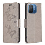 Custodia per telefono in pelle con motivo a due farfalle in rilievo, For vivo Y02 4G, For Xiaomi Redmi 12C, For Xiaomi Redmi K60 / K60 Pro, For Xiaomi Redmi Note 12 Pro+ Global