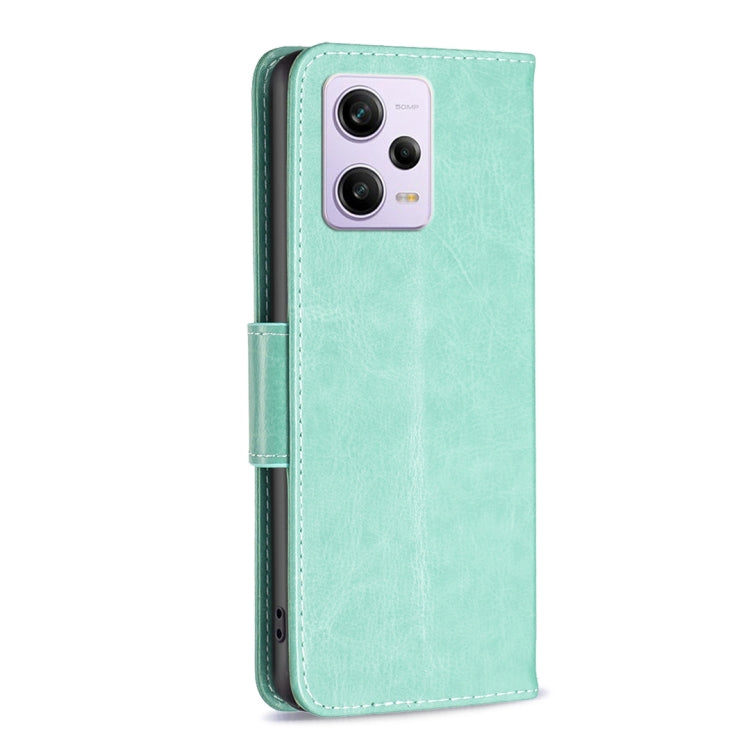 Custodia per telefono in pelle con motivo a due farfalle in rilievo, For Xiaomi Redmi Note 12 Pro 5G Global, For Xiaomi Redmi Note 12 Global
