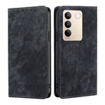 Custodia per telefono in pelle magnetica con spazzola antifurto RFID, For vivo S16 / S16 Pro, For vivo Y02 4G, For Fujitsu Arrows N F-51C, For Xiaomi Redmi K60E