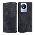 Custodia per telefono in pelle magnetica con spazzola antifurto RFID, For vivo S16 / S16 Pro, For vivo Y02 4G, For Fujitsu Arrows N F-51C, For Xiaomi Redmi K60E