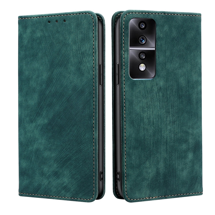 Custodia per telefono in pelle magnetica con spazzola antifurto RFID, For Xiaomi Redmi K60 / K60 Pro, For Honor 80 GT, For OnePlus 11