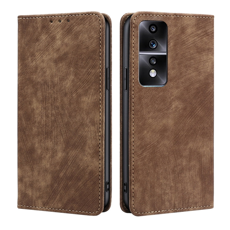 Custodia per telefono in pelle magnetica con spazzola antifurto RFID, For Xiaomi Redmi K60 / K60 Pro, For Honor 80 GT, For OnePlus 11