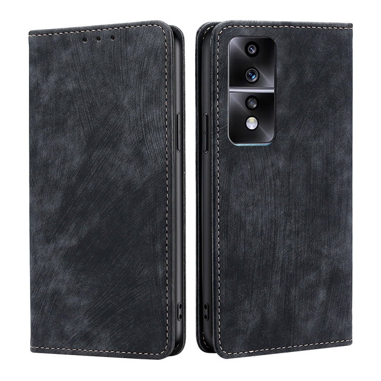 Custodia per telefono in pelle magnetica con spazzola antifurto RFID, For Xiaomi Redmi K60 / K60 Pro, For Honor 80 GT, For OnePlus 11