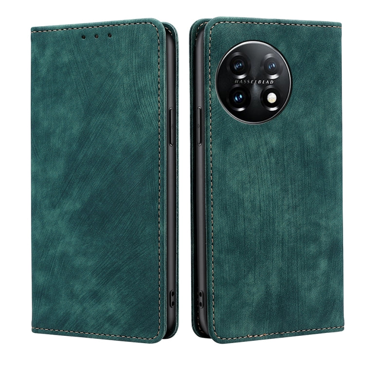 Custodia per telefono in pelle magnetica con spazzola antifurto RFID, For Xiaomi Redmi K60 / K60 Pro, For Honor 80 GT, For OnePlus 11