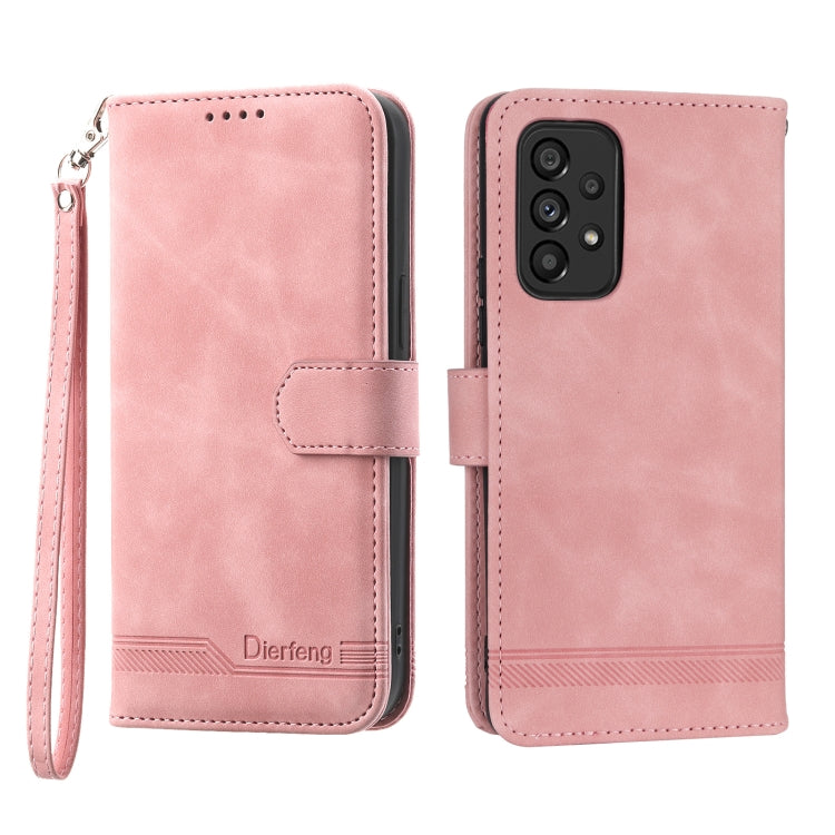 Dierfeng Dream Line TPU + Custodia per telefono in pelle PU, For Samsung Galaxy A13, For Samsung Galaxy A53, For Samsung Galaxy A73, For Samsung Galaxy A23