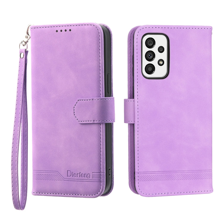 Dierfeng Dream Line TPU + Custodia per telefono in pelle PU, For Samsung Galaxy A13, For Samsung Galaxy A53, For Samsung Galaxy A73, For Samsung Galaxy A23
