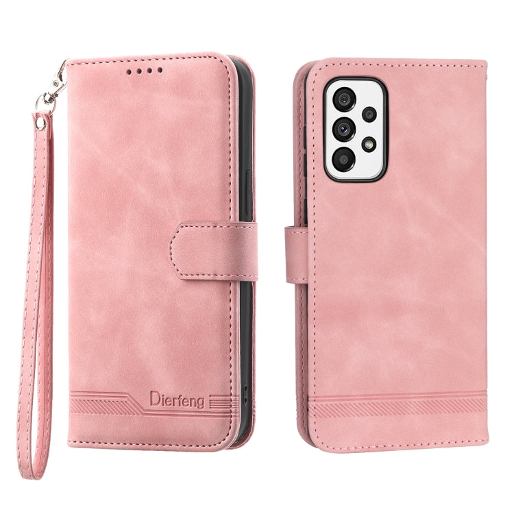 Dierfeng Dream Line TPU + Custodia per telefono in pelle PU, For Samsung Galaxy A13, For Samsung Galaxy A53, For Samsung Galaxy A73, For Samsung Galaxy A23