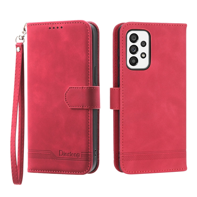 Dierfeng Dream Line TPU + Custodia per telefono in pelle PU, For Samsung Galaxy A13, For Samsung Galaxy A53, For Samsung Galaxy A73, For Samsung Galaxy A23